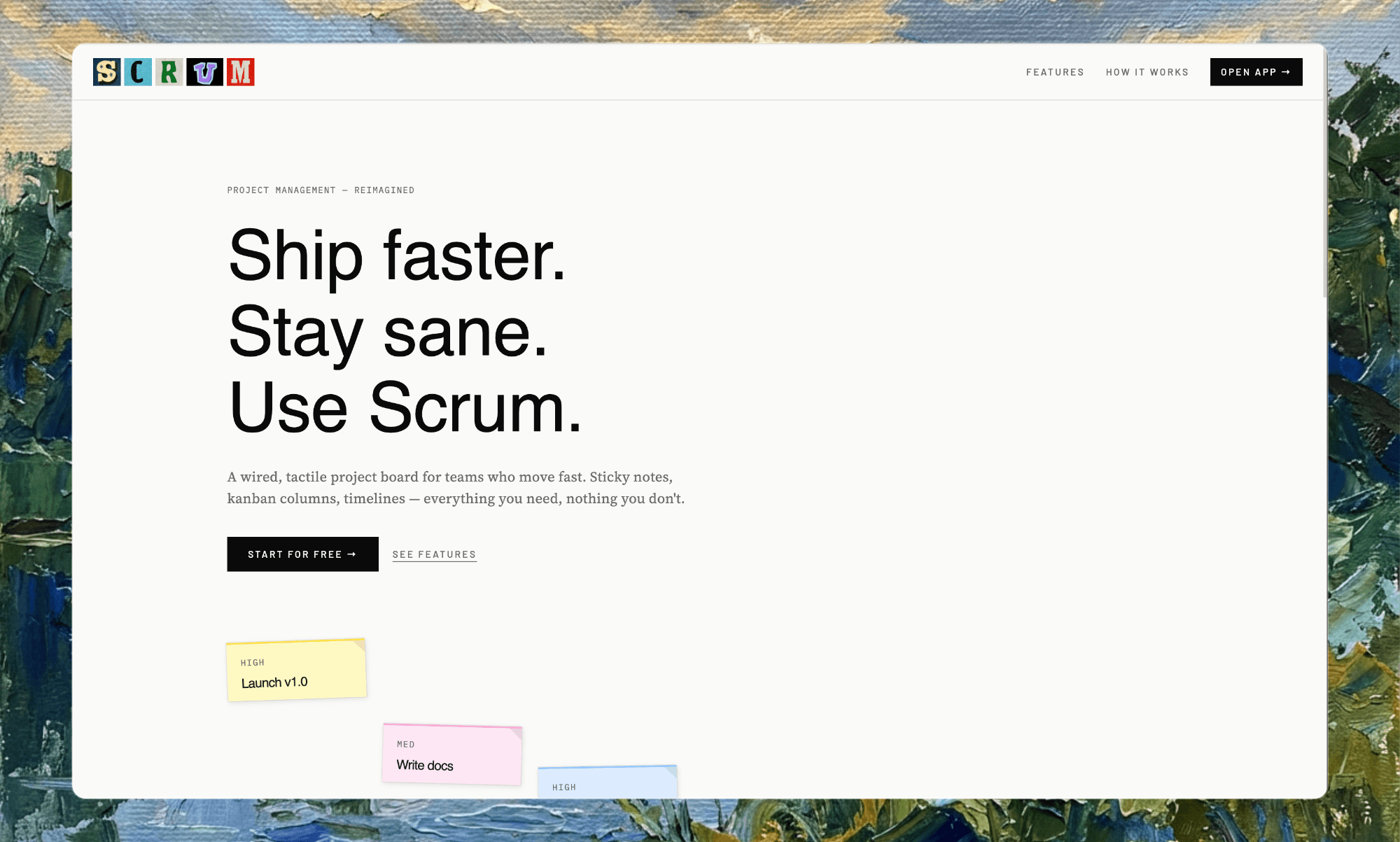 Scrum cover